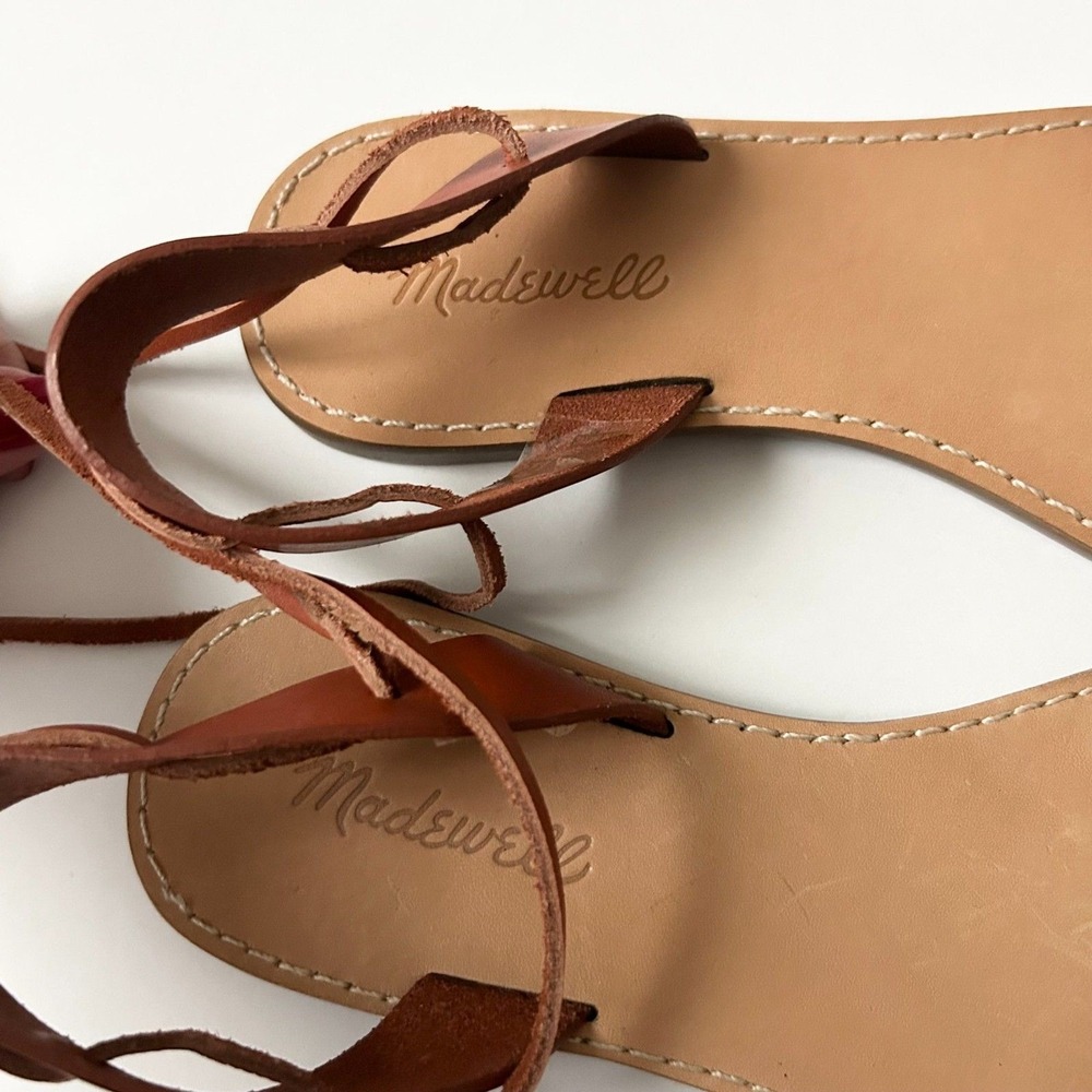 Women’s Lace-Up Ankle Strap Sandals in Brown - Picture 6 of 9